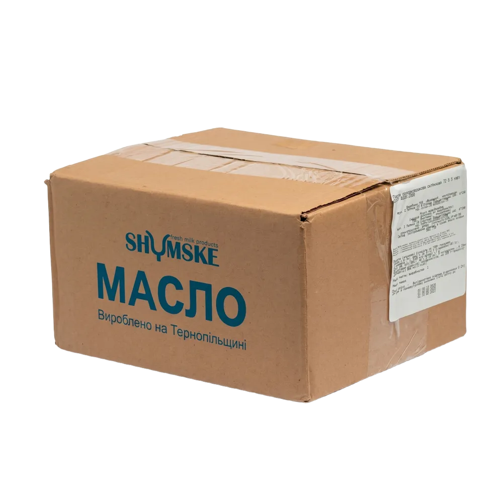 200763 Масло солодковершкове "Селянське" 72,5%, ТМ Шумське, 5кг - Зображення 1