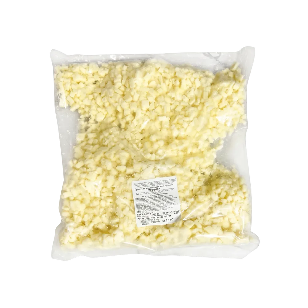 200949 КУБИК продукт молоковмівсий сирний "Моцарела" з м.ч.ж в сухій речовині 45% (1 кг) - Зображення 1
